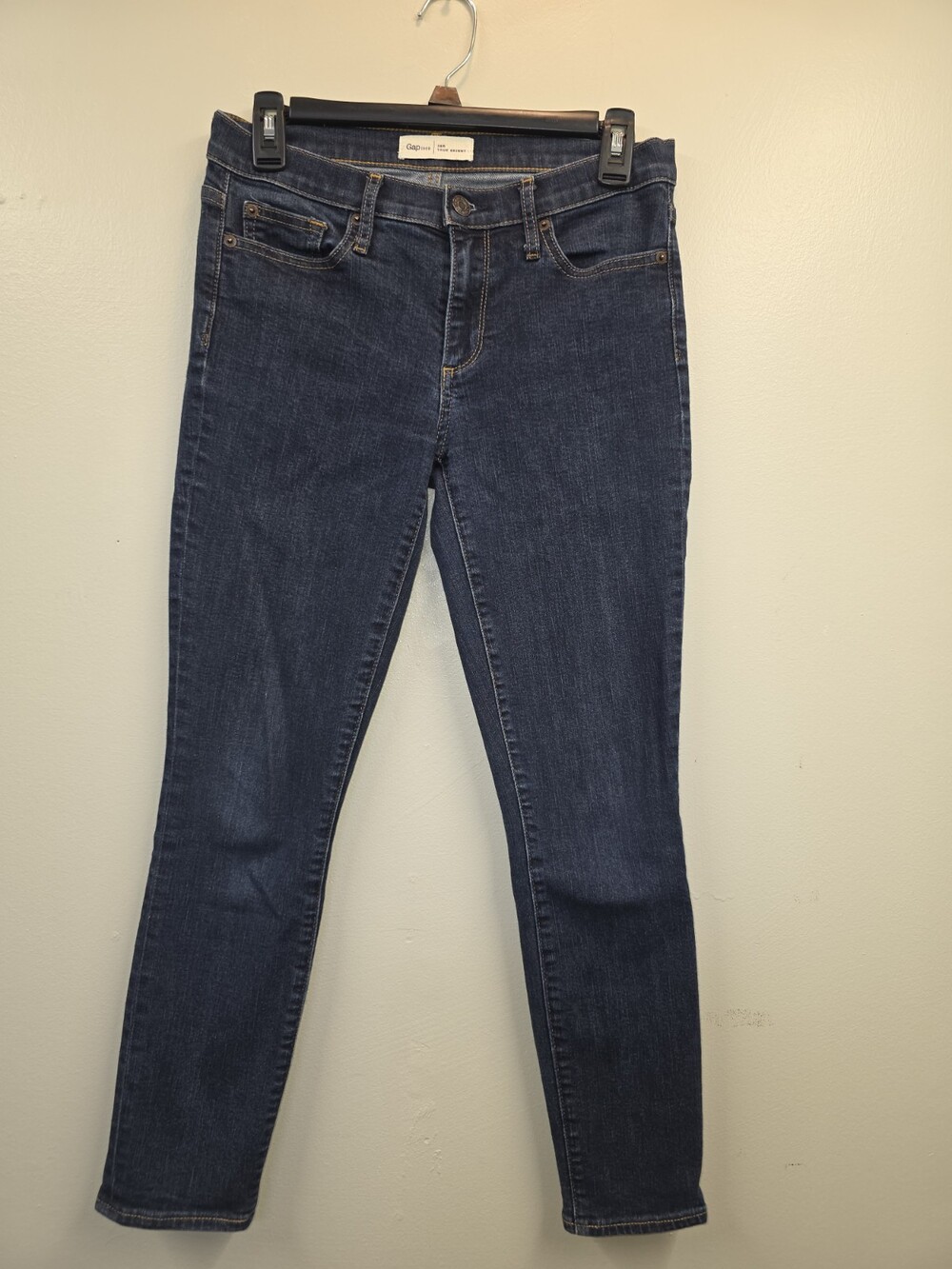Woman's Gap 1969 Skinny Dark Wash Stretch Denim Jeans size 26R